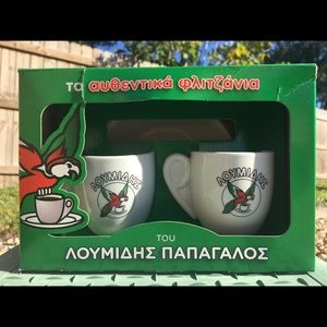 Parrot Coffee Cups / Double Espresso Cups Set of 2